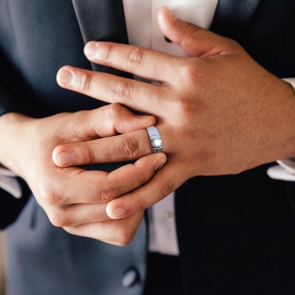 Certified 2ct. t.w. Moissanite Diamond Square Halo Wedding Engagement Ring NEW - Picture 7 of 15